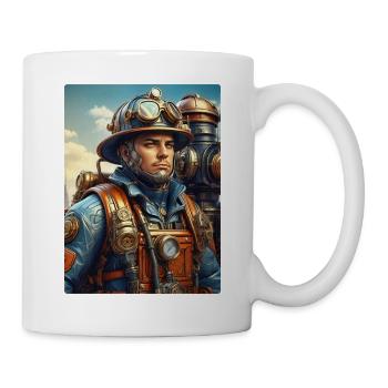 Steampunk Firefighter Man 1.35 - Mug - white - Right