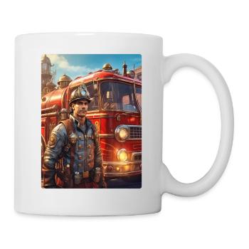 Steampunk Firefighter Man 1.40 - Mug - white - Right