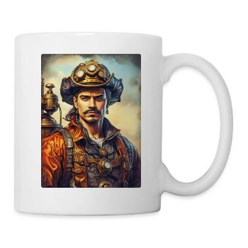 Homme pompier steampunk 1.38 - Mug blanc - blanc - Droite