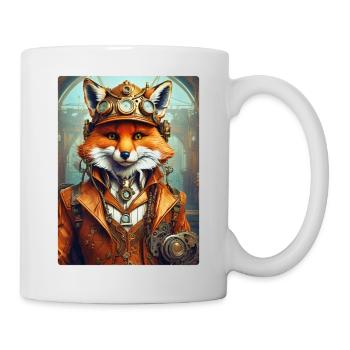 Steampunk Firefighter Fox 1.1 - Mug - white - Right