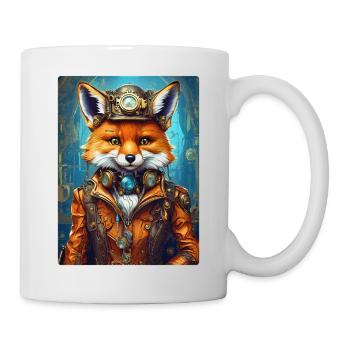 Steampunk Firefighter Fox 1.13 - Mug - white - Right