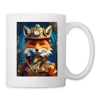 Steampunk Firefighter Fox 1.16 - Mug - white - Right