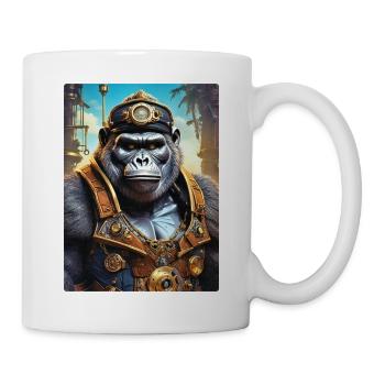 Gorille Steampunk 1.17 - Mug blanc - blanc - Droite