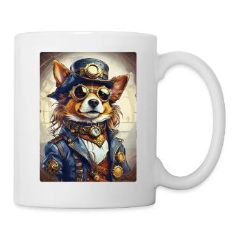Steampunk Hund 1.3 - Tasse - Weiß - Rechts