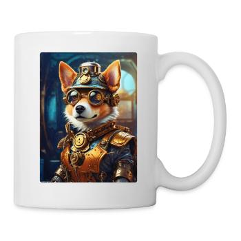 Chien Steampunk 1.7 - Mug blanc - blanc - Droite