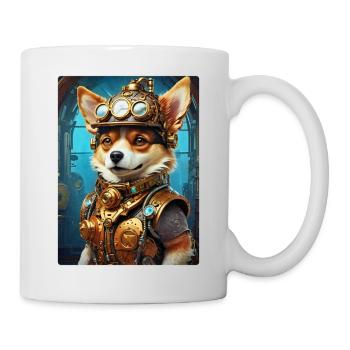 Steampunk Hund 1.16 - Tasse - Weiß - Rechts
