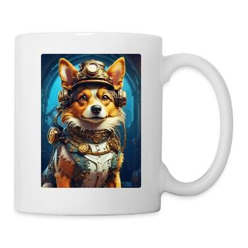 Steampunk Hund 1.13 - Tasse - Weiß - Rechts