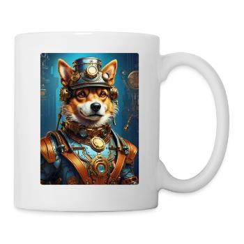 Steampunk Hund 1.1 - Tasse - Weiß - Rechts