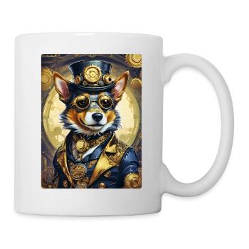 Chien Steampunk 1.6 - Mug blanc - blanc - Droite