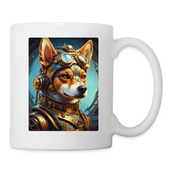 Chien Steampunk 1.10 - Mug blanc - blanc - Droite