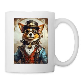 Steampunk Hund 1.9 - Tasse - Weiß - Rechts
