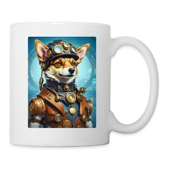 Chien Steampunk 1.15 - Mug blanc - blanc - Droite