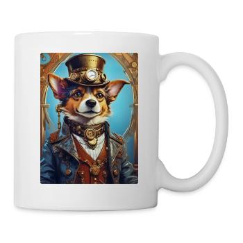 Chien Steampunk 1.12 - Mug blanc - blanc - Droite
