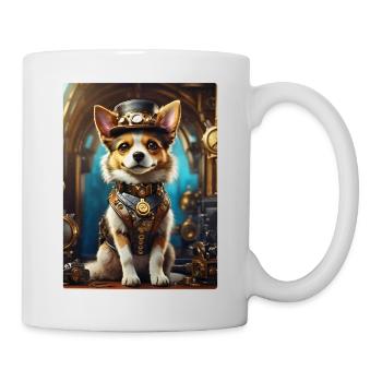 Steampunk Hund 1.14 - Tasse - Weiß - Rechts