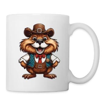 Lederhosen / Animal / Traditional costume / Tradition / Beaver - Mug - white - Right