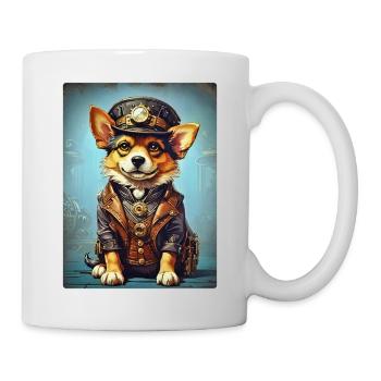 Chien Steampunk 1.17 - Mug blanc - blanc - Droite
