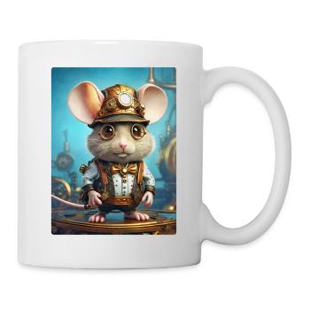 Steampunk Maus 1.2 - Tasse - Weiß - Rechts