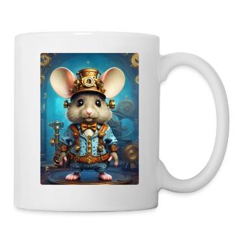 Steampunk Maus 1.5 - Tasse - Weiß - Rechts