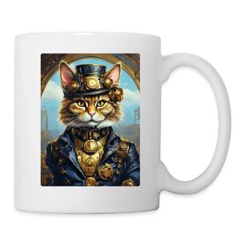 Steampunk Cat 1.11 - Mug - white - Right