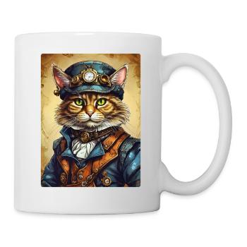 Chat steampunk 1.12 - Mug blanc - blanc - Droite