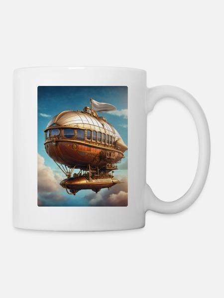 Steampunk Luftschiff 1.3 - Tasse - Weiß