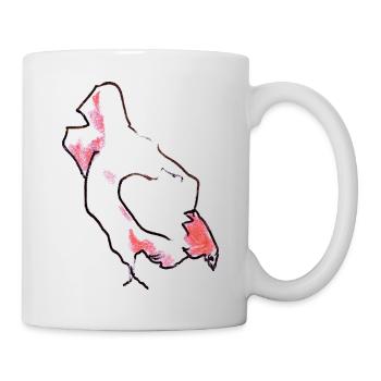 Huhn - Henne - Tasse - Weiß - Rechts