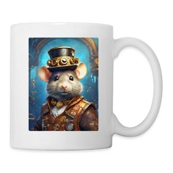 Steampunk Ratte 1.2 - Tasse - Weiß - Rechts