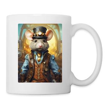 Rat Steampunk 1.9 - Mug blanc - blanc - Droite