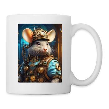 Steampunk Ratte 1.8 - Tasse - Weiß - Rechts