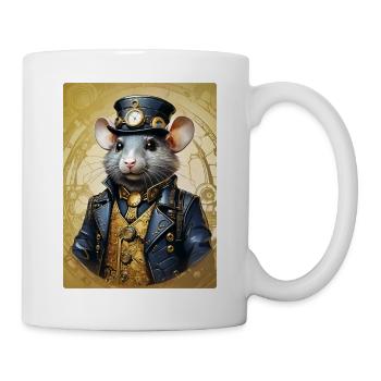 Steampunk Ratte 1.15 - Tasse - Weiß - Rechts