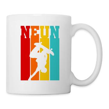 Neun Jahre alt - Alter - Geburtstag - Skater - Tasse - Weiß - Rechts