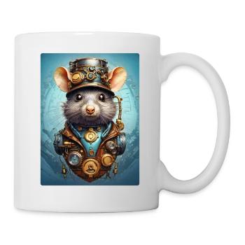 Steampunk Ratte 1.17 - Tasse - Weiß - Rechts