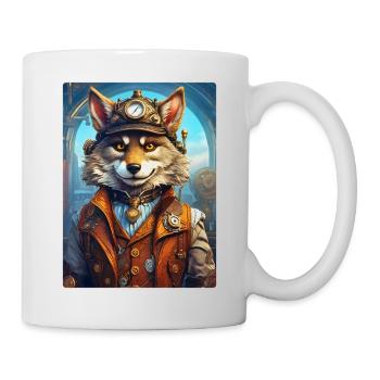 Steampunk Wolf 1.4 - Tasse - Weiß - Rechts