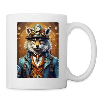Steampunk Wolf 1.11 - Tasse - Weiß - Rechts