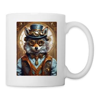 Steampunk Wolf 1.5 - Tasse - Weiß - Rechts