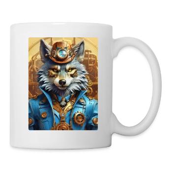 Steampunk Wolf 1.8 - Tasse - Weiß - Rechts