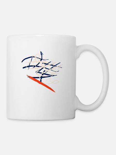 Robe abstraite Style vestimentaire abstrait - Mug blanc - blanc