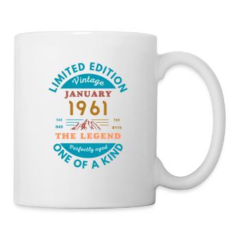 January 1961 Vintage Limited Edition Anniversary - Mug - white - Right