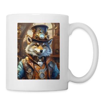 Steampunk Wolf 1.19 - Tasse - Weiß - Rechts