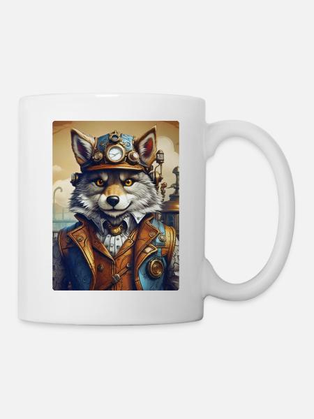 Steampunk Wolf 1.22 - Mug - white