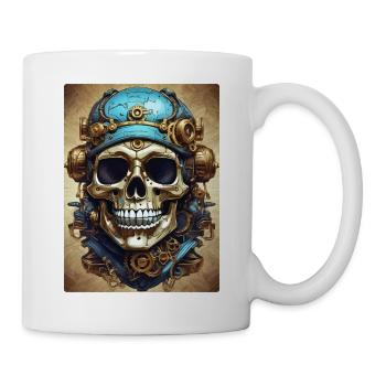 Steampunk Skull 1.7 - Mug - white - Right