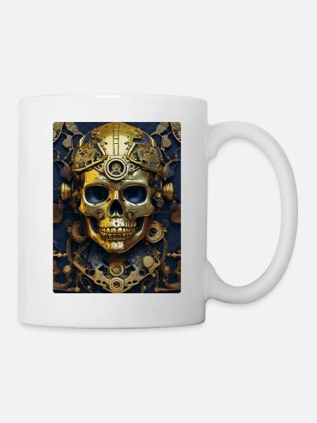 Crâne Steampunk 1.15 - Mug blanc - blanc