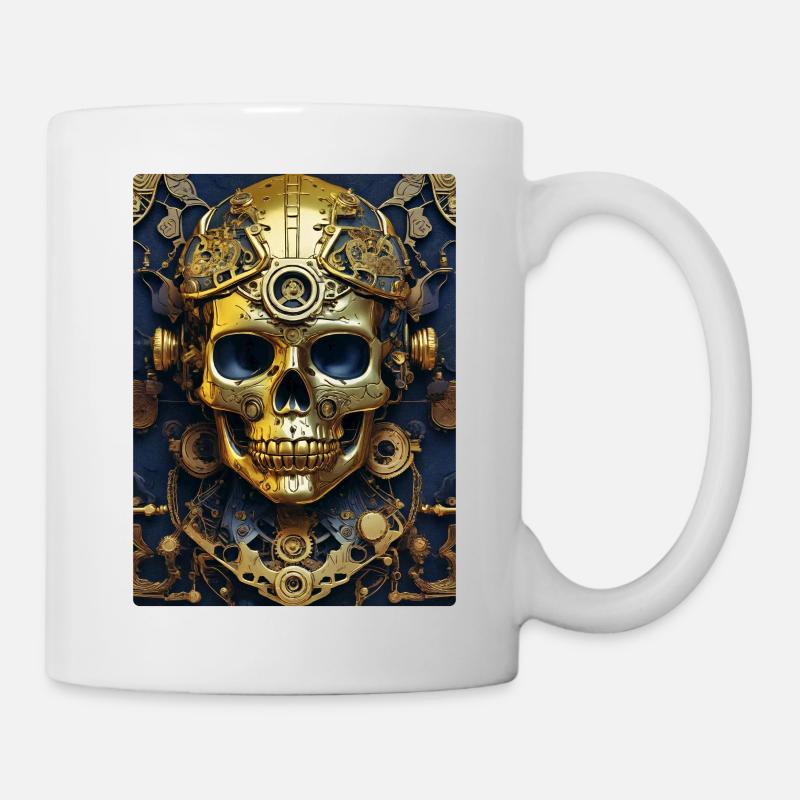 Crâne Steampunk 1.15 - Mug blanc - blanc