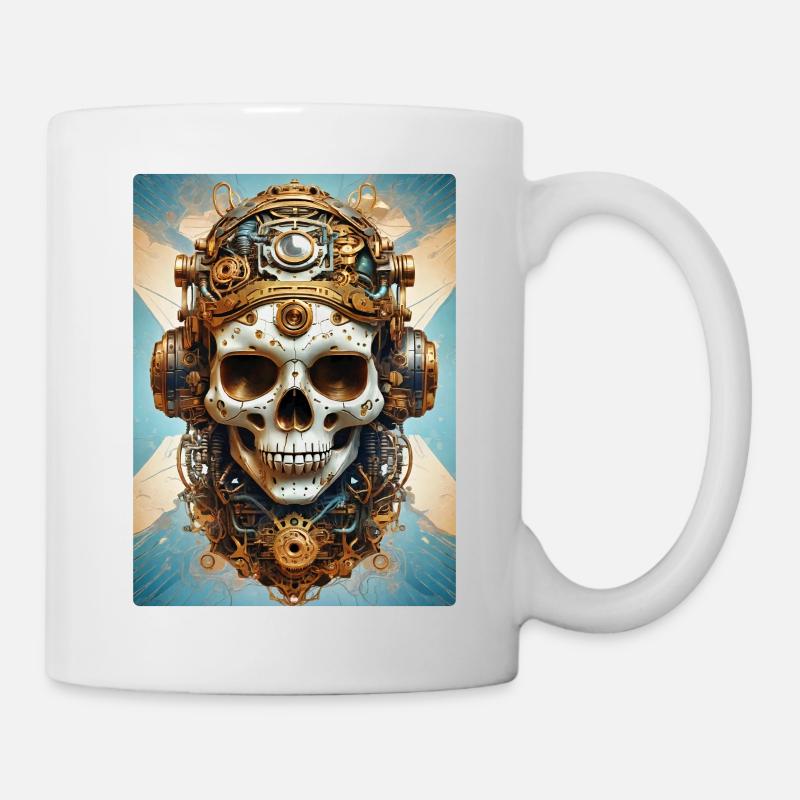 Steampunk Skull 1.2 - Mug - white