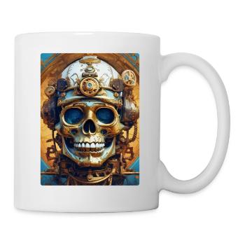 Steampunk Skull 1.1 - Mug - white - Right