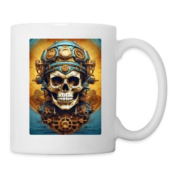 Steampunk Skull 1.14 - Mug - white - Right
