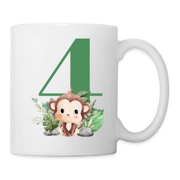 4th Birthday Monkey Safari - Mug - white - Right