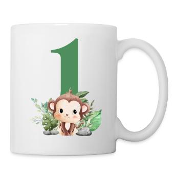 1st Birthday Monkey Safari - Mug - white - Right
