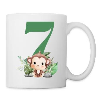 7th Birthday Monkey Safari - Mug - white - Right