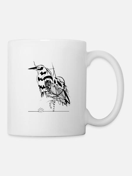 Héron - Mug blanc - blanc